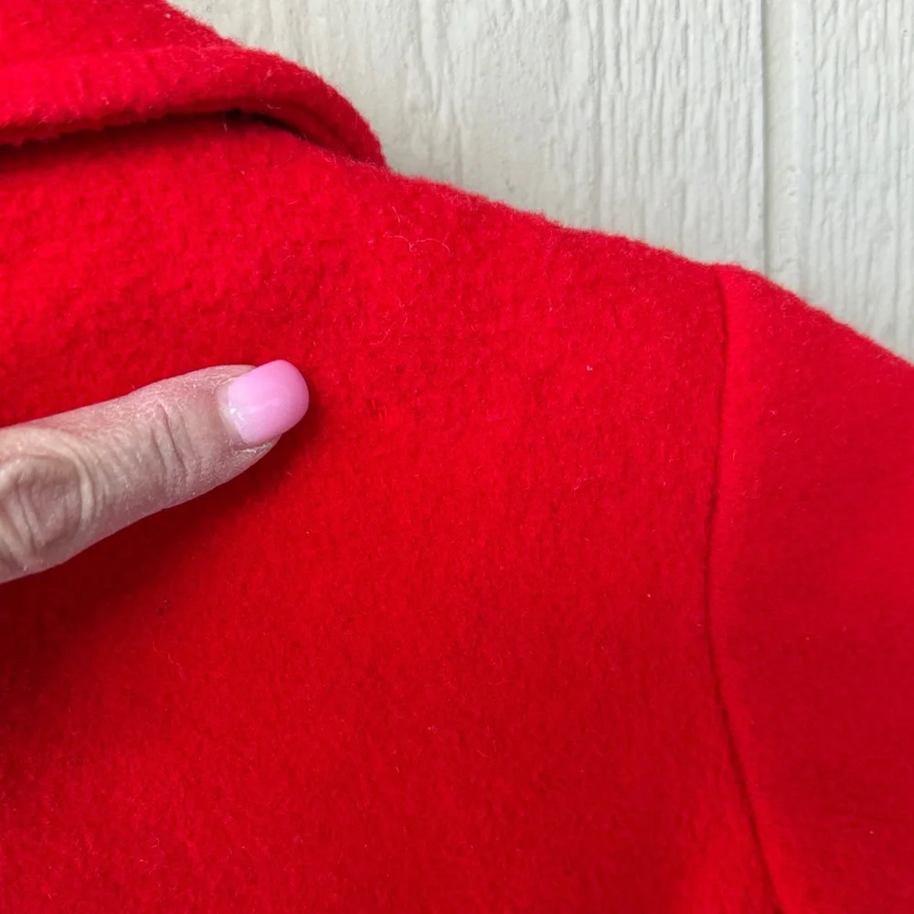 Vintage Classic Red Kids Peacoat 3 to 4 T size tag is worn out